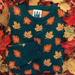 Kiel James Patrick Big Cozy Fall Leaf Sweater